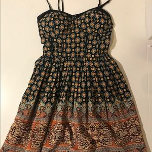 Adorable Short Patterned Colorful Dress